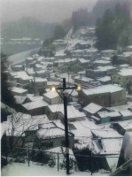 大震災発生の正月 町内風景