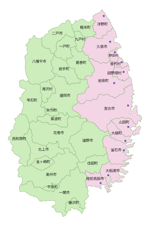 岩手県被害状況MAP